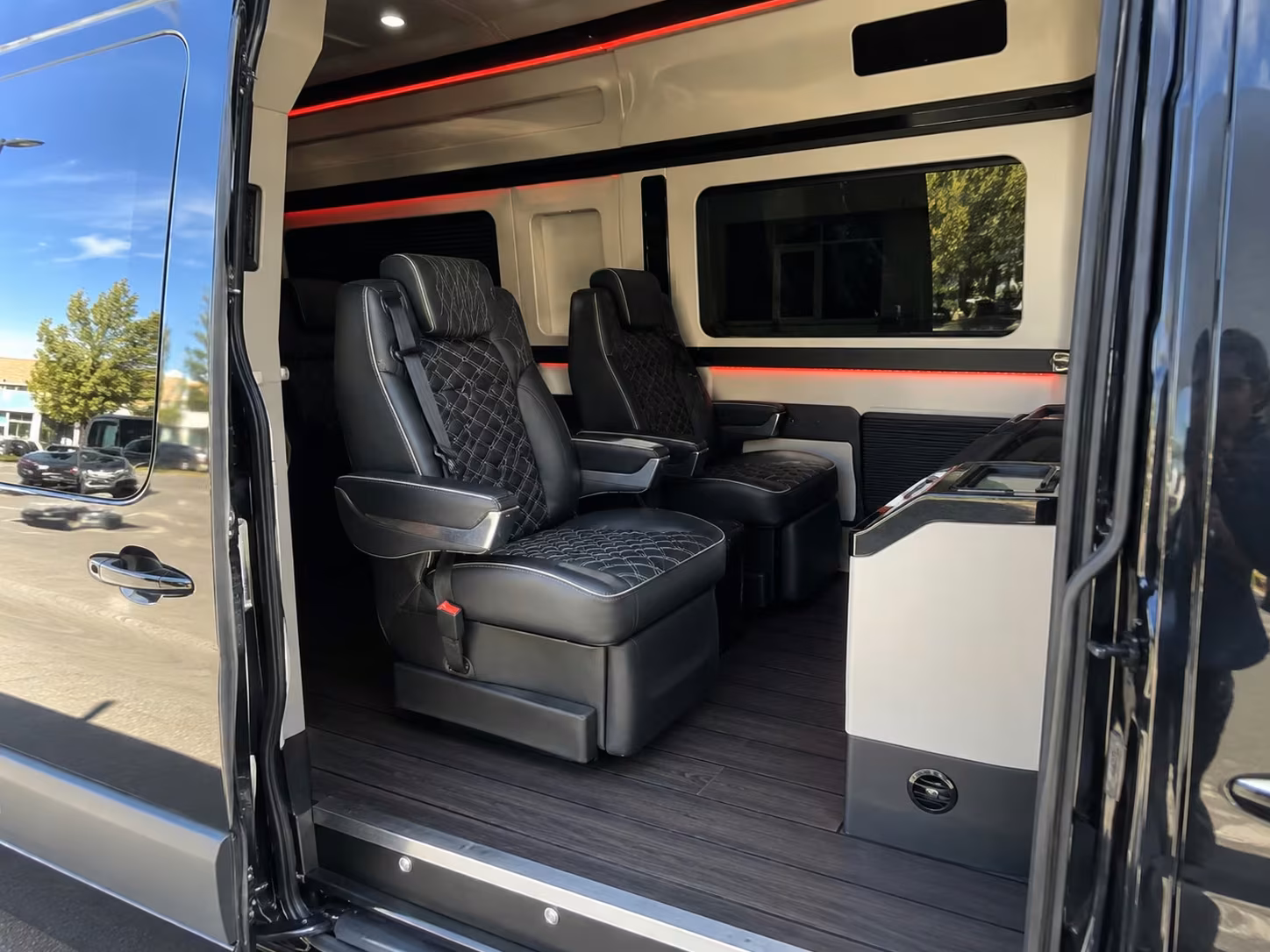 sprinter van with driver inside
