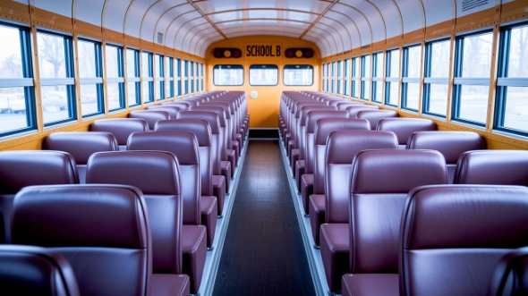 school bus rental interior clifton