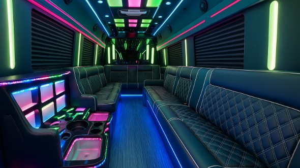 yonkers party bus rental interior